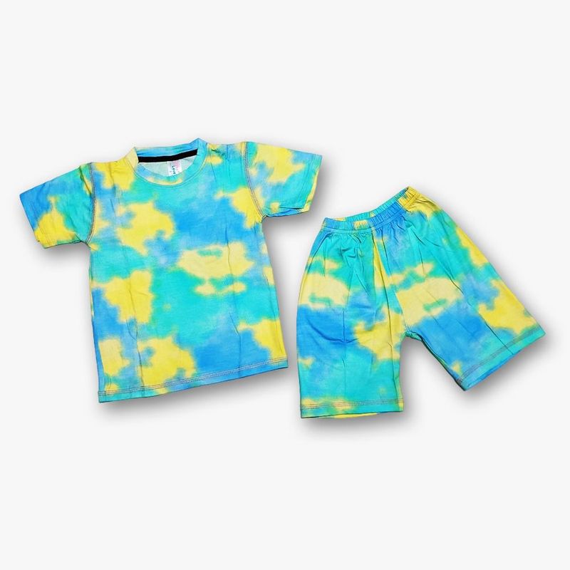 GENERICO - CONJUNTO NIÑO- NIÑA MANGA CORTA MODELO TYE DYE