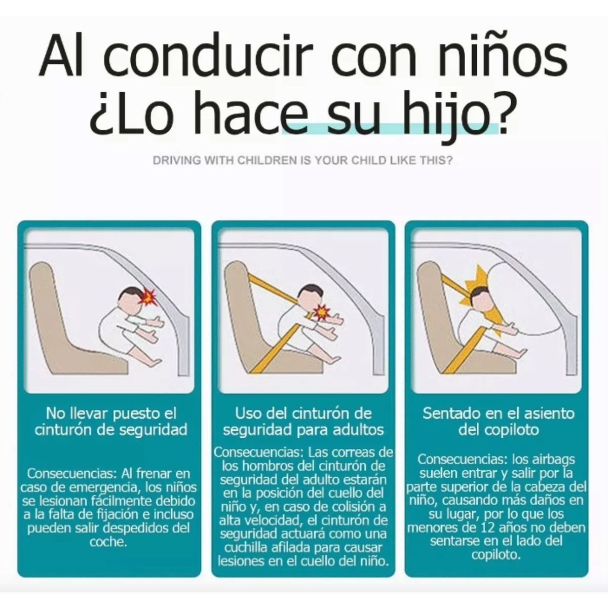 GENERICO - Asiento De Auto Para Bebe Niños Seguridad Portátil Practico