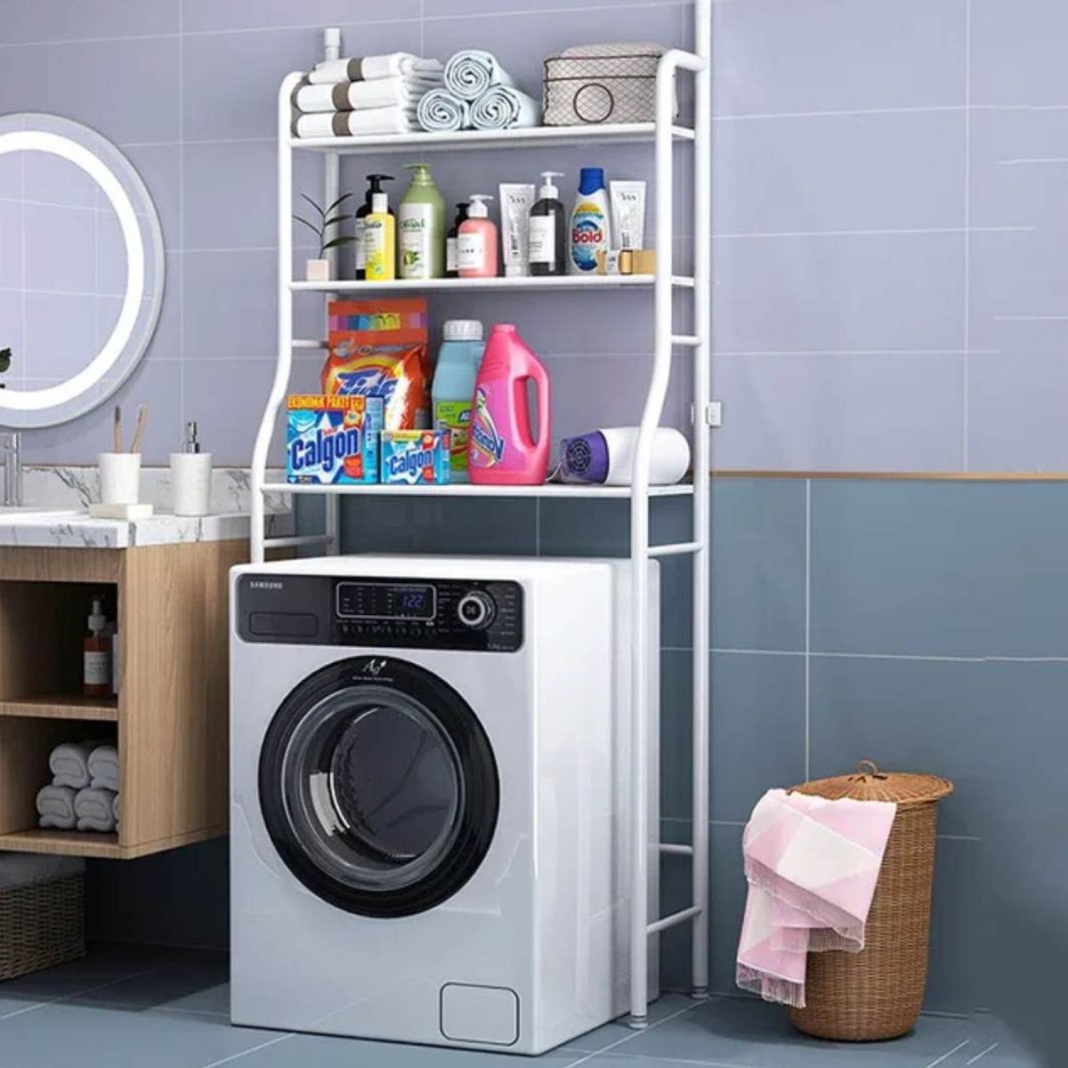 GENERICO - Estante de Lavadora Organizador de 3 pisos Multifuncion de Lavanderia