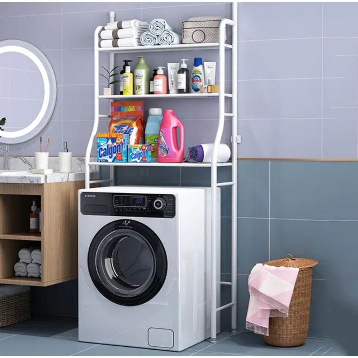 GENERICO - Estante de Lavadora Organizador de 3 pisos Multifuncion de Lavanderia