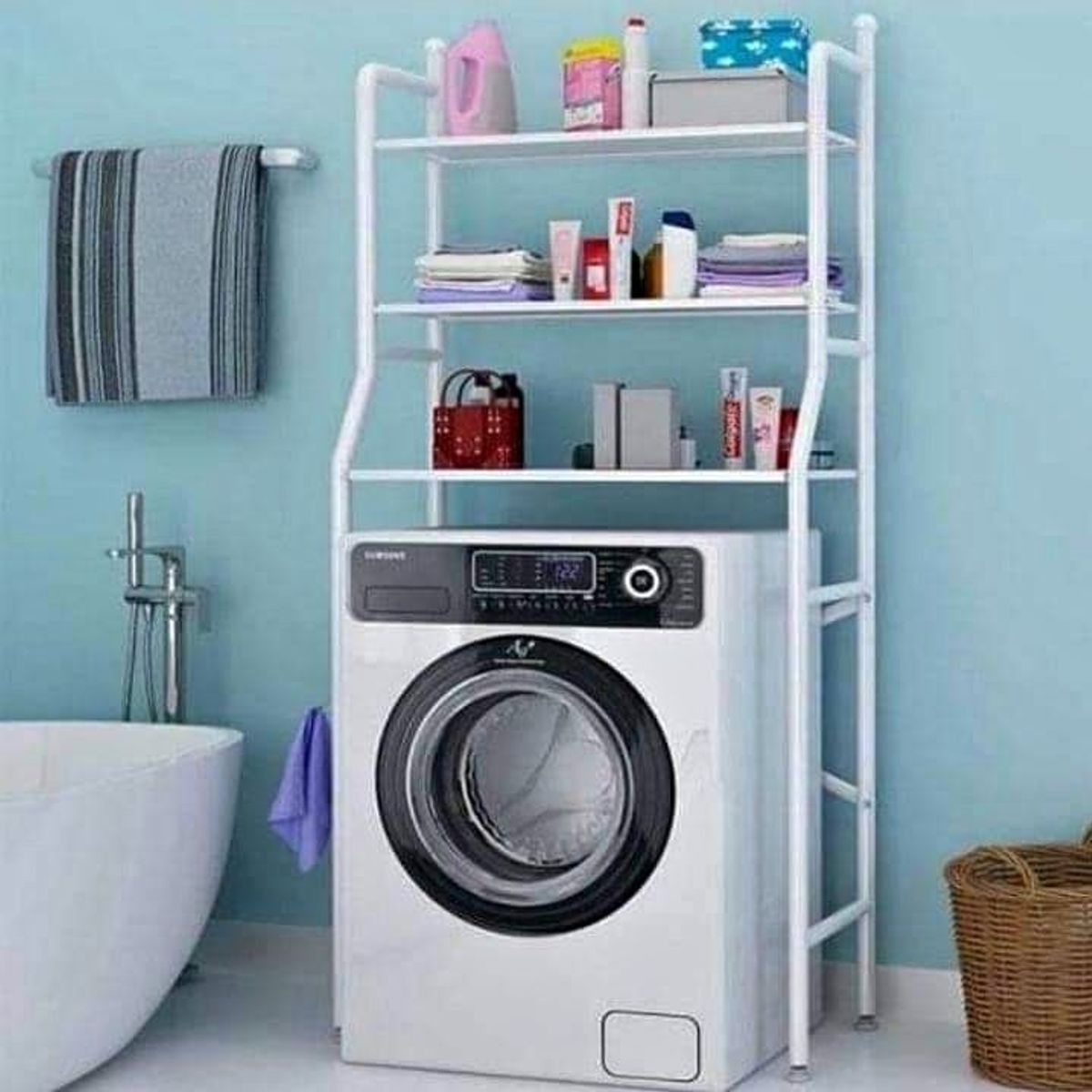 GENERICO - Estante de Lavadora Organizador de 3 pisos Multifuncion de Lavanderia