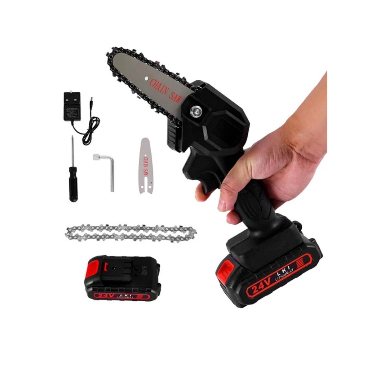 GENERICO - Sierra Electrica Mini Motor Portatil Inalámbrica Cortadora de Madera