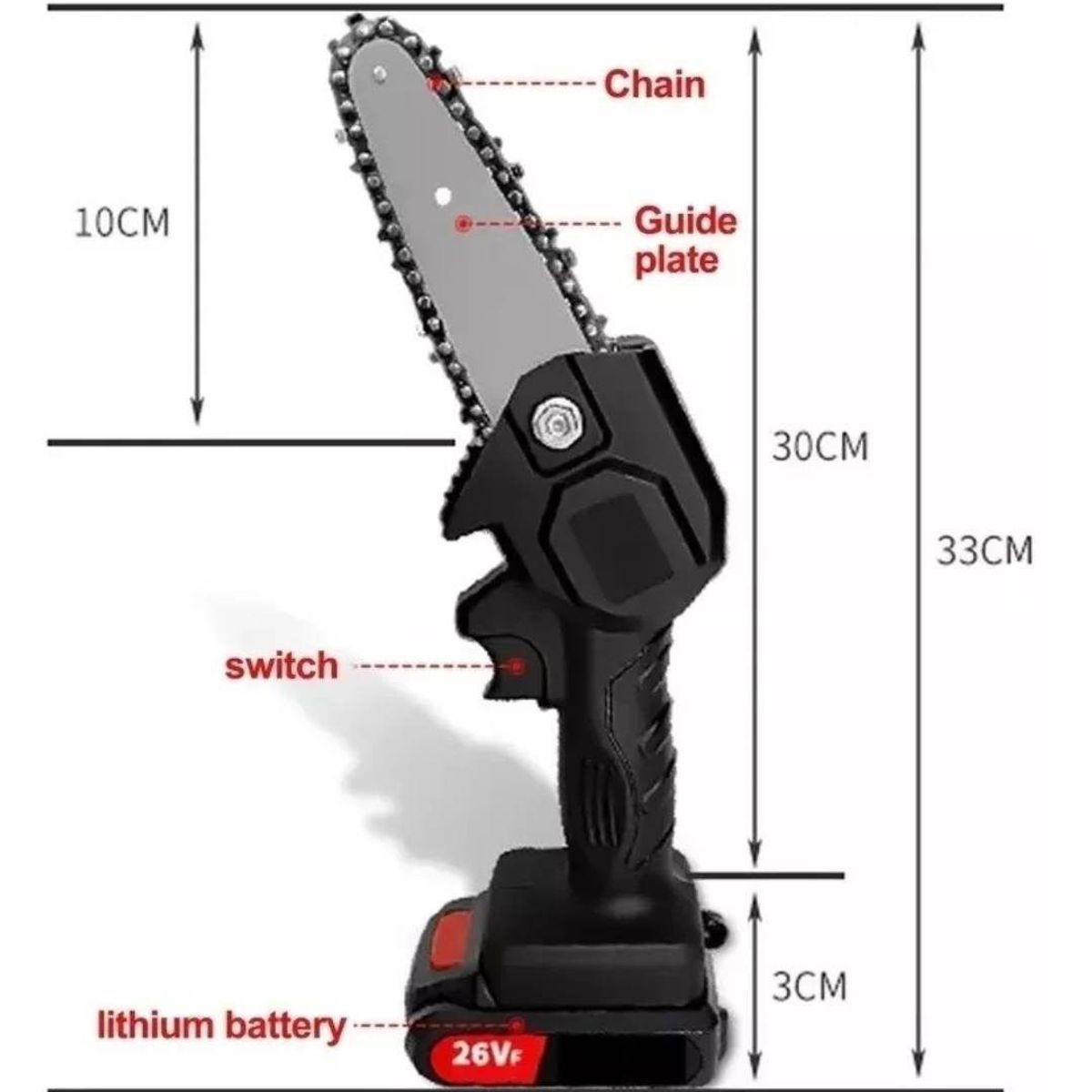 GENERICO - Sierra Electrica Mini Motor Portatil Inalámbrica Cortadora de Madera