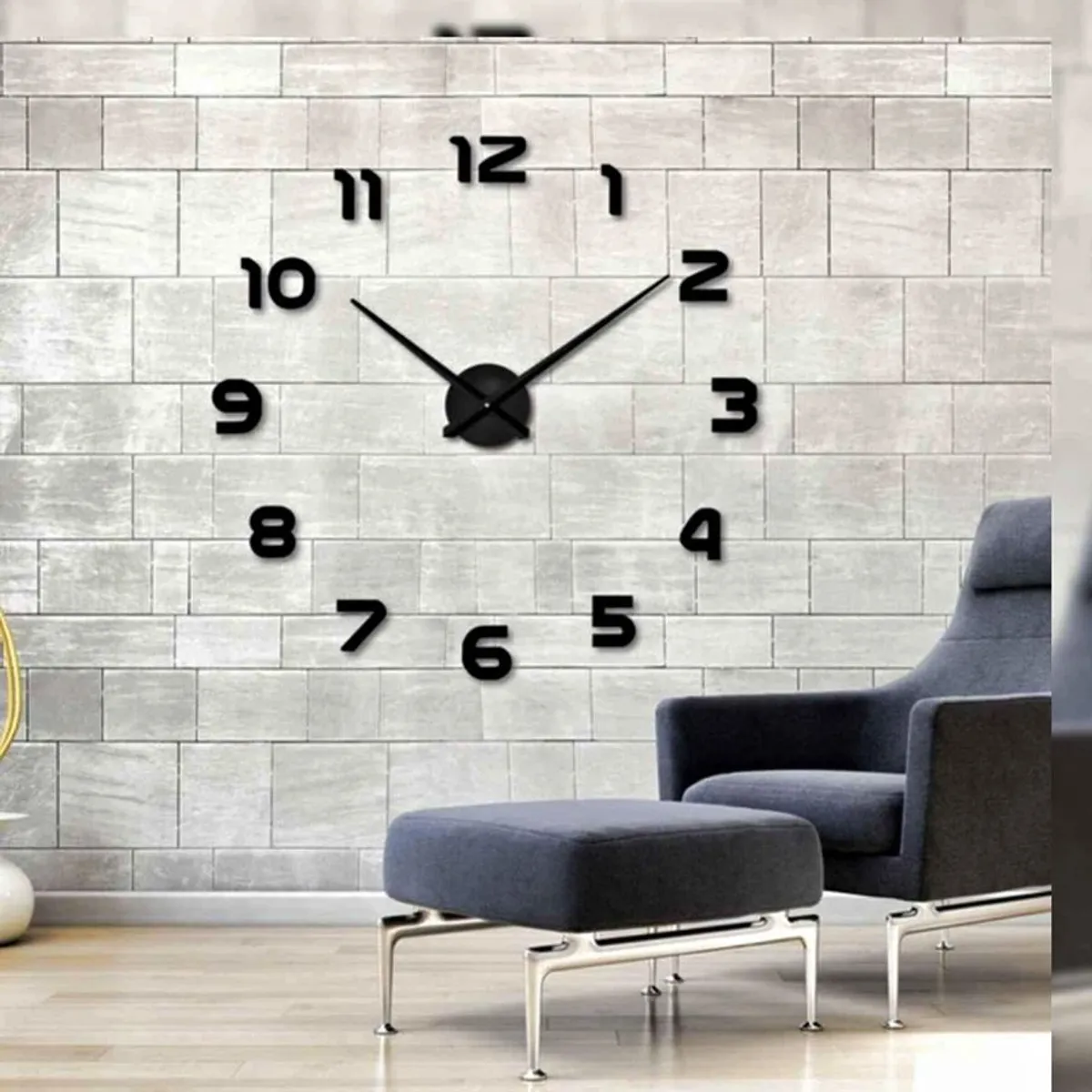 GENERICO - Reloj 3D Grande con Relieve Decorativo Moderno - Sala Hogar Oficina
