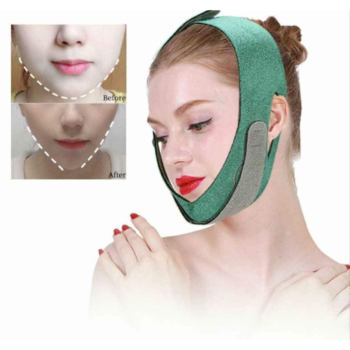 GENERICO - Faja Reductora De Papada Reductora Facial Cara Mentonera