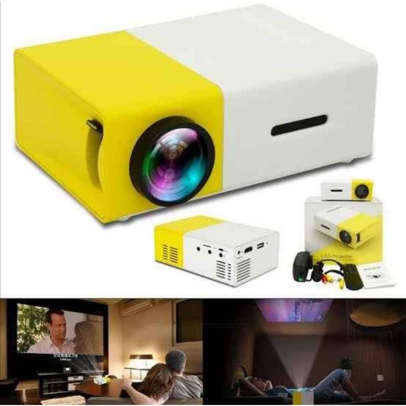 GENERICO - Mini Proyector Portatil Multimedia 1080HD para Laptop - PC Cable HDMI