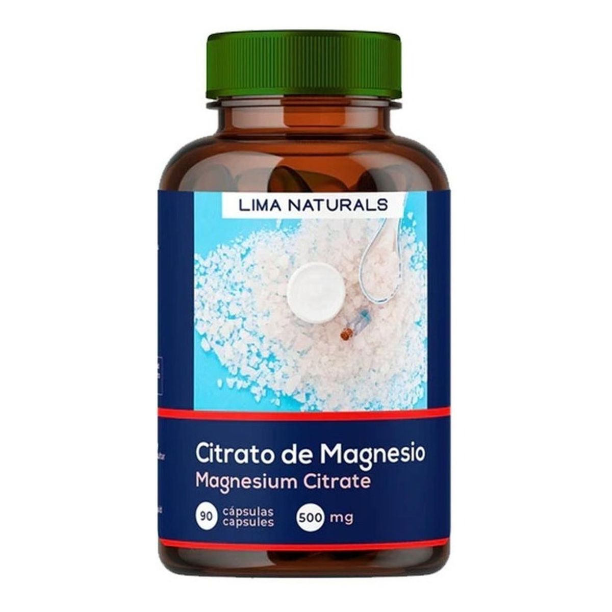 LIMA NATURALS - 01 Frasco Citrato de Magnesio 500mg Lima Naturals Cápsulas