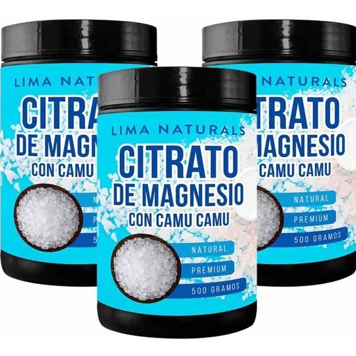 LIMA NATURALS - Citrato de Magnesio Lima Naturals 500 g Pack x 3