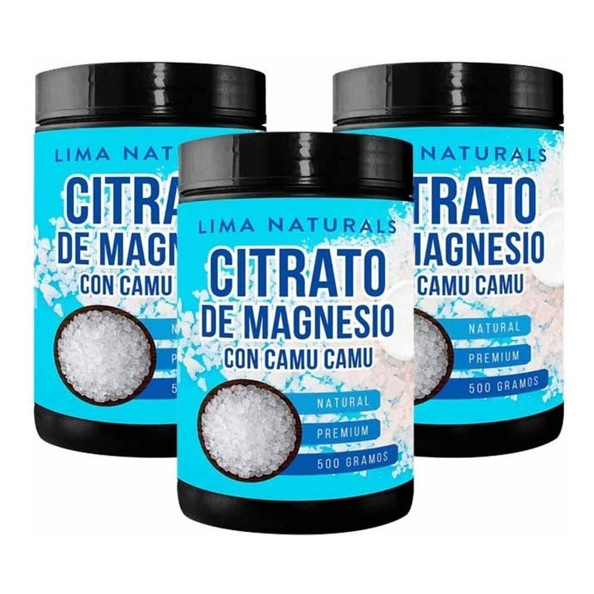 LIMA NATURALS - Citrato de Magnesio Lima Naturals 500 g Pack x 3