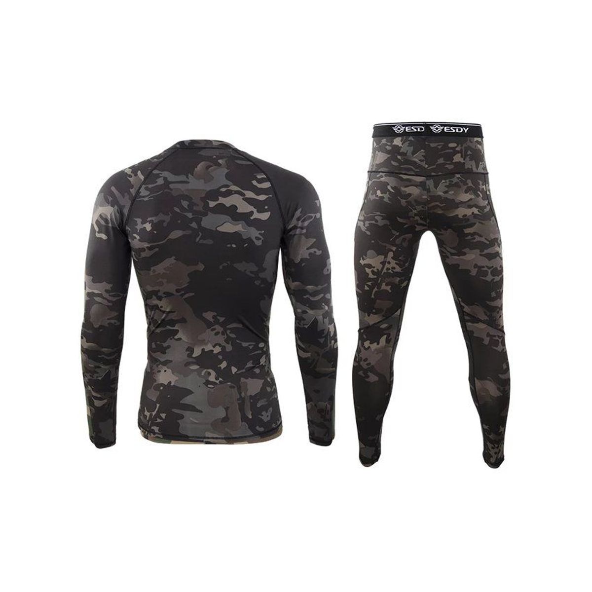 GENERICO - Calentador  Conjunto Térmico Hombre Camuflado Negro