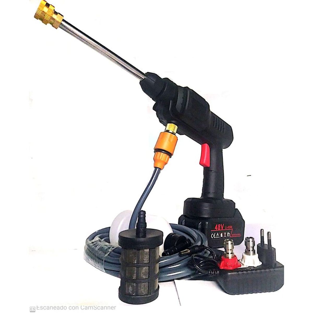 GENERICO - Hidrolavadora bateria 98 v portatil presion limpieza autos .