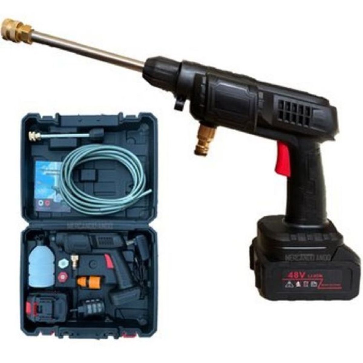 GENERICO - Hidrolavadora bateria 98 v portatil presion limpieza autos .