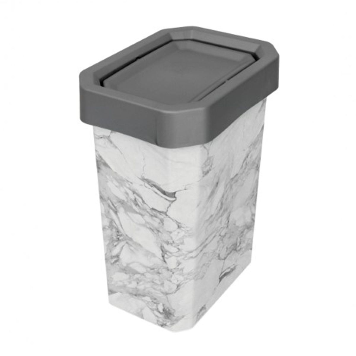 DISA SOLUCIONES ECOEFICIENTES - PAPELERA VAIVEN DECOBIN 26 LTS MARMOL