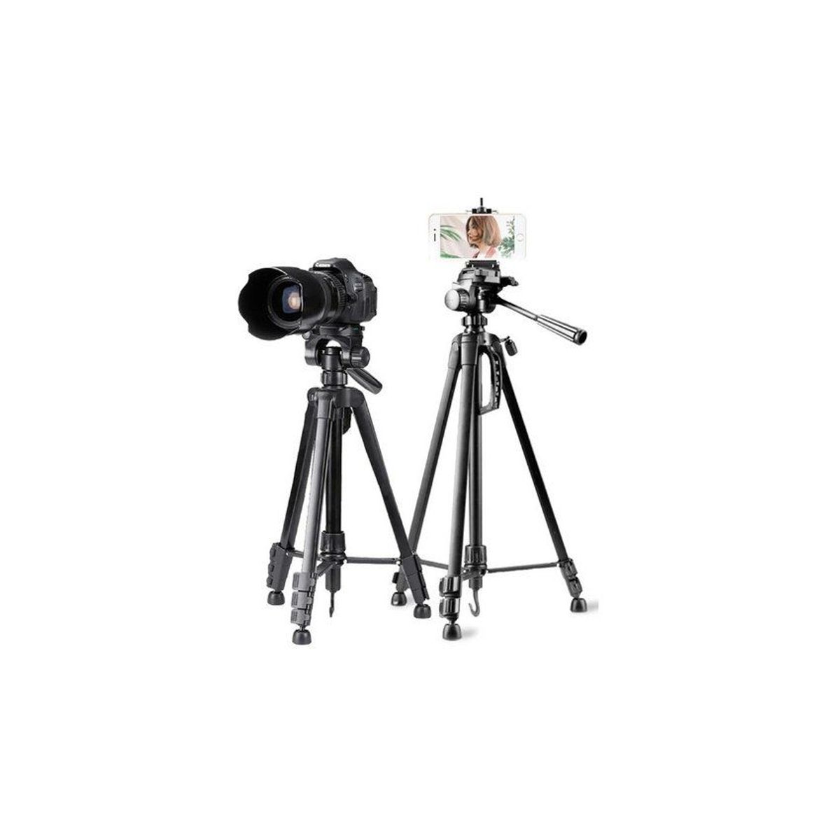 WEIFENG - Tripode parante 1.70 m+adaptador para celular + funda wt-3560bt- negro
