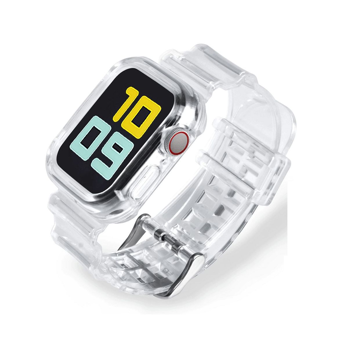 GENERICO - Correa con Case TPU para APPLE WATCH 42mm - 44mm - 45mm - Clear