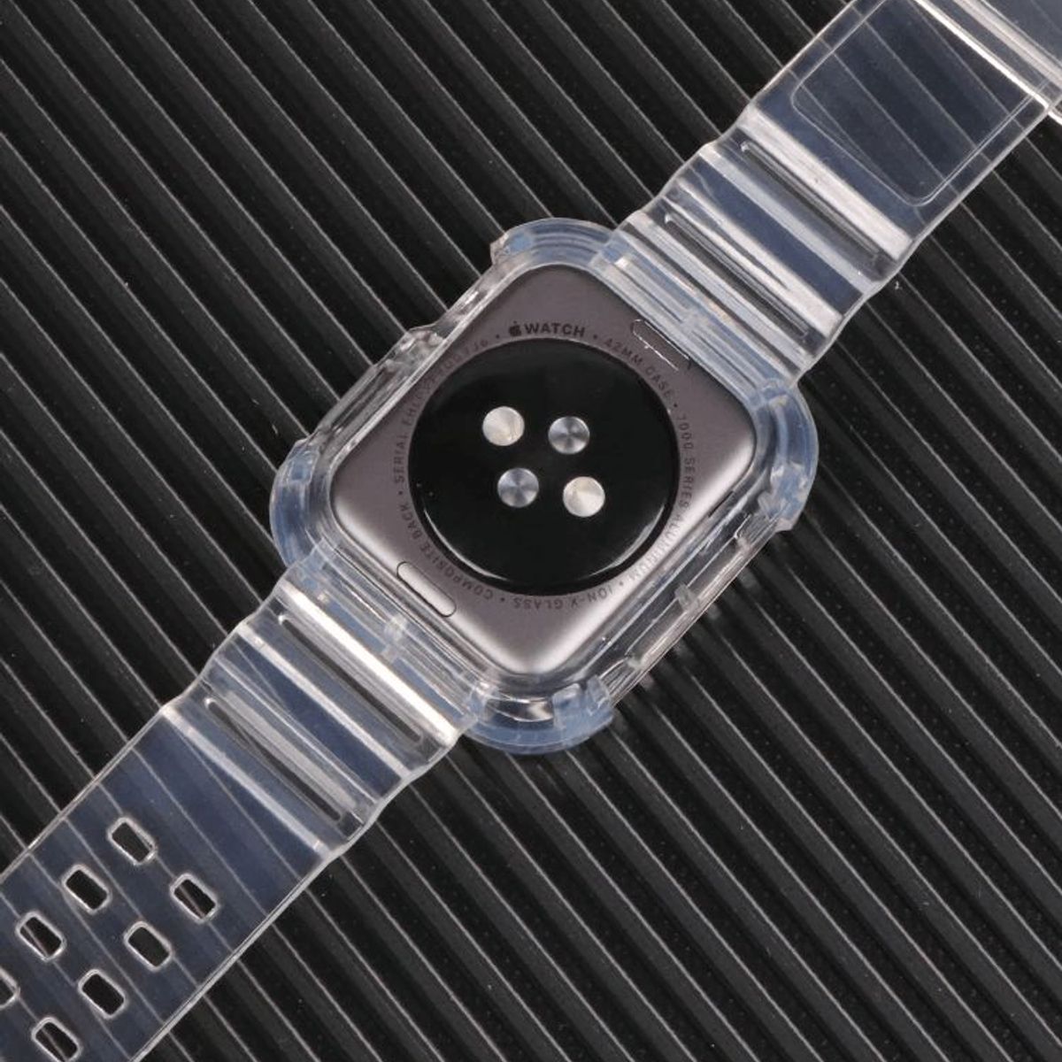GENERICO - Correa con Case TPU para APPLE WATCH 42mm - 44mm - 45mm - Clear
