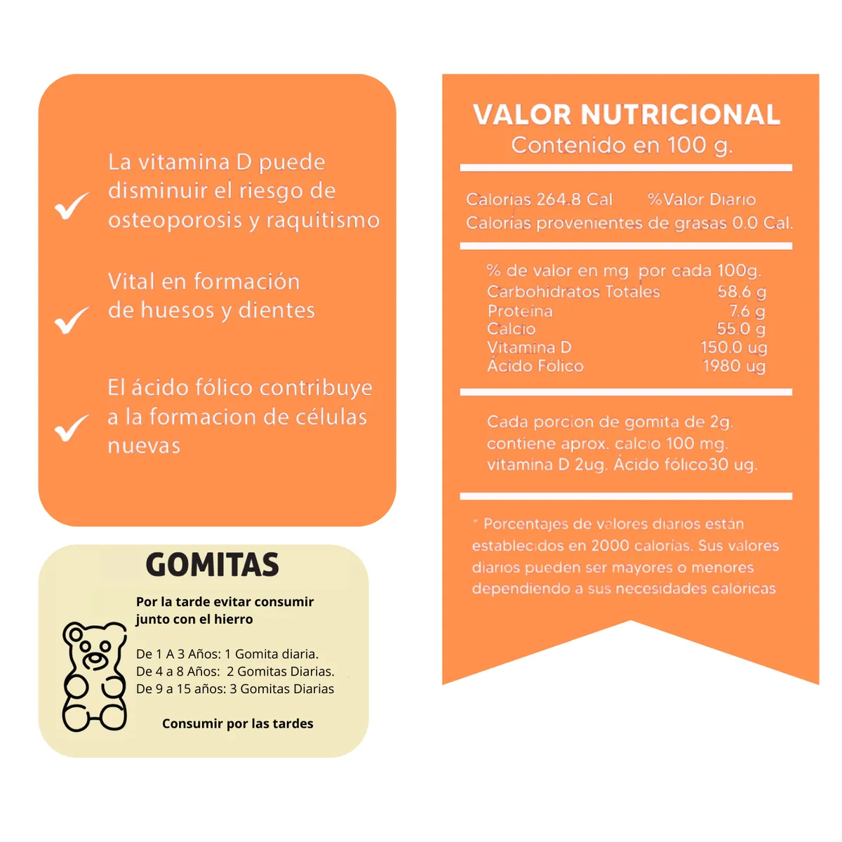 GENERICO - Calcio Para Niños Gomitas Sottcor 100Gr Chicle