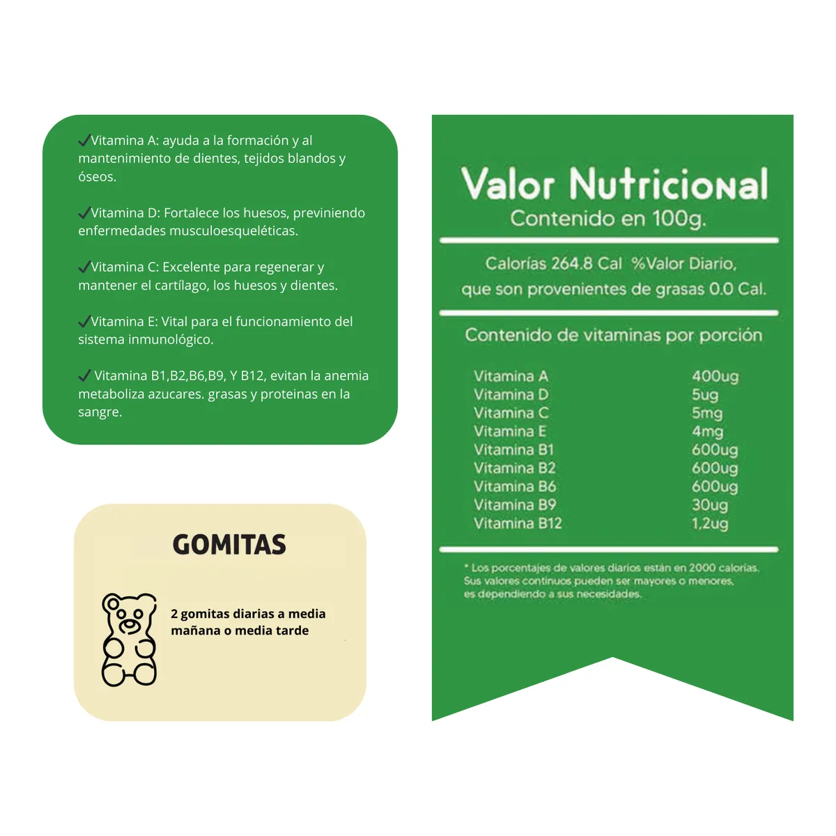 GENERICO - Multivitamina Para Adultos Gomitas Sottcor 100Gr Chicle