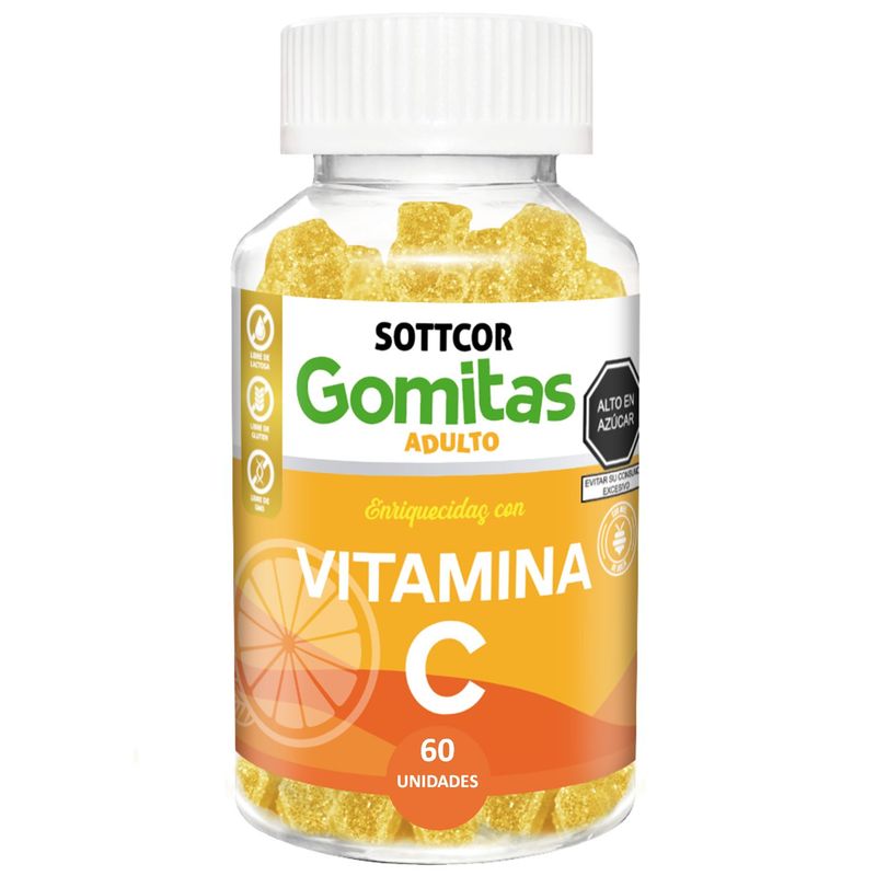 GENERICO - Vitamina C Para Adultos Gomitas Sottcor 100Gr Naranja