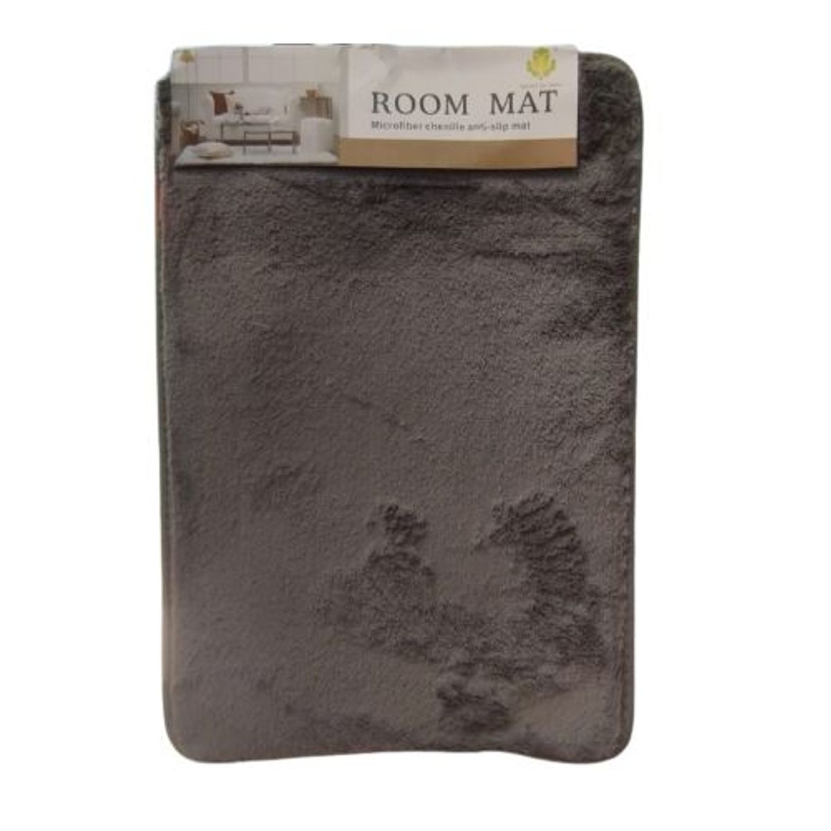 GENERICO - Alfombra piso para dormitorio baño sala plomo oscuro 40 x 60 cm.