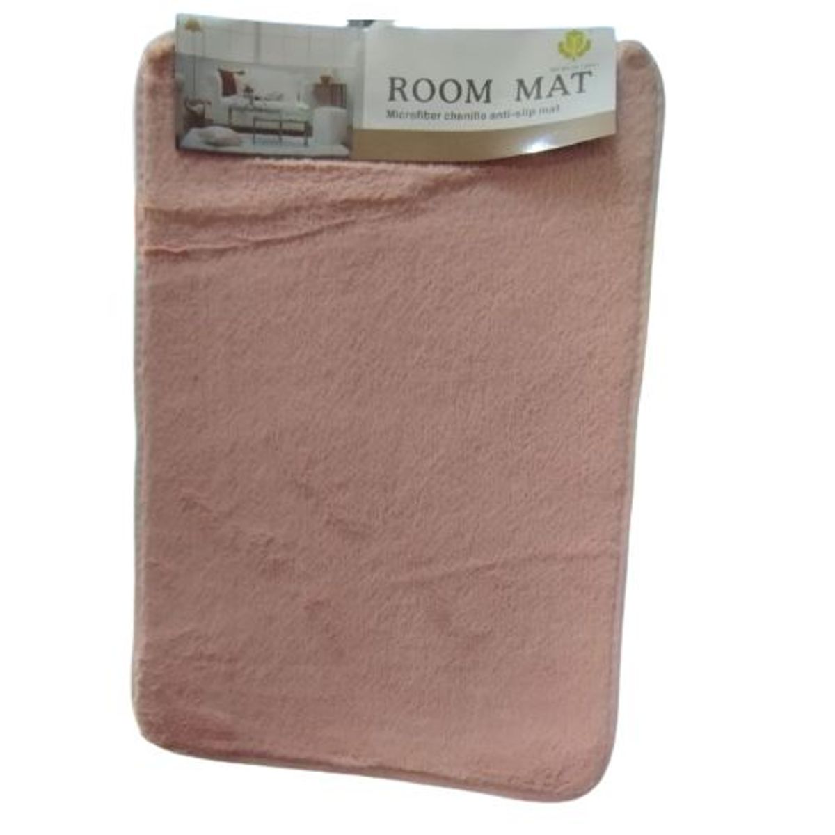 GENERICO - Alfombra piso para dormitorio baño sala rosado claro 40 x 60 cm
