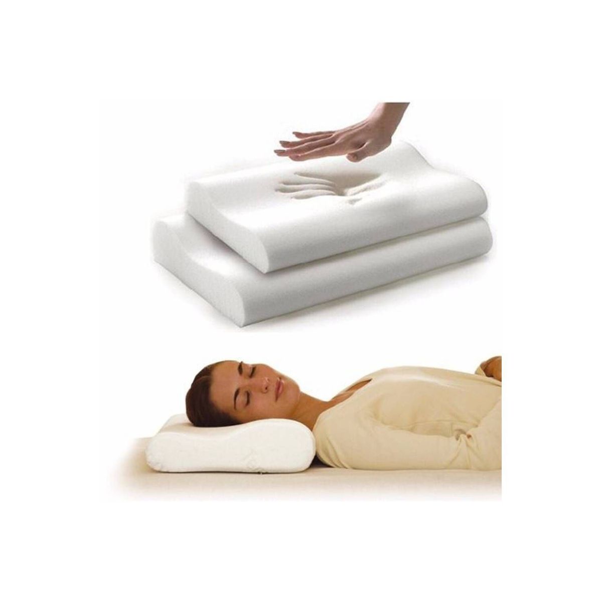 RISUTIMPORT - Almohada cervical látex memori indeformable