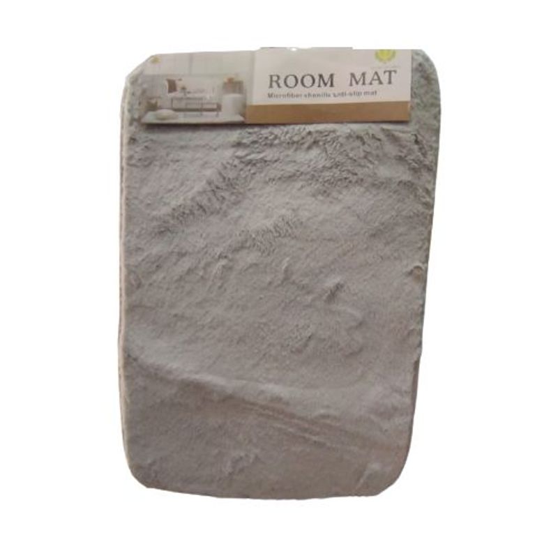GENERICO - Alfombra piso para dormitorio baño sala plomo claro 40 x 60 cm