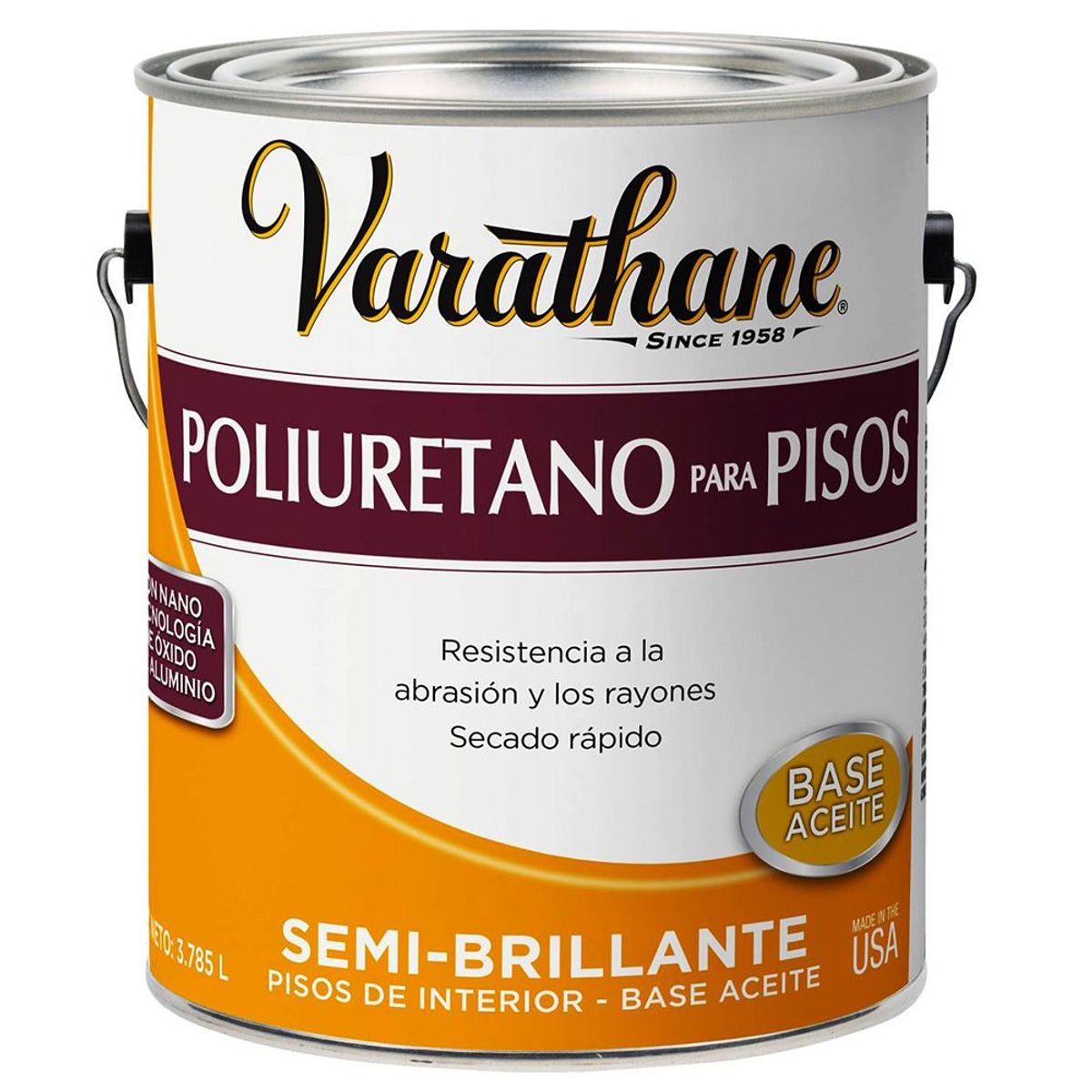 RUST OLEUM - VARATHANE POLIURETANO PISOS INTERIOR SEMIBRILLANTE BASE ACEITE 1 GALÓN