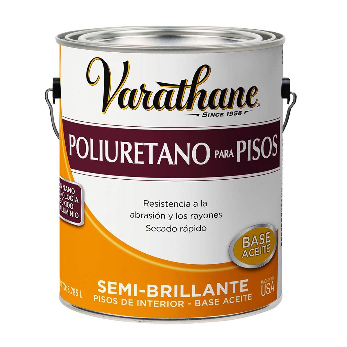 RUST OLEUM - VARATHANE POLIURETANO PISOS INTERIOR SEMIBRILLANTE BASE ACEITE 1 GALÓN