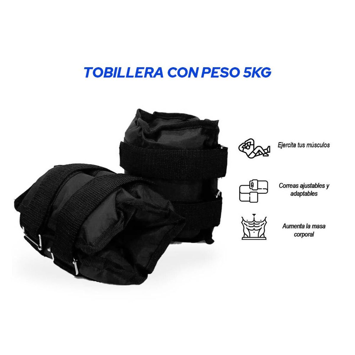 HOLGU - Tobillera Muñequera Con Peso- 5kg Pesas