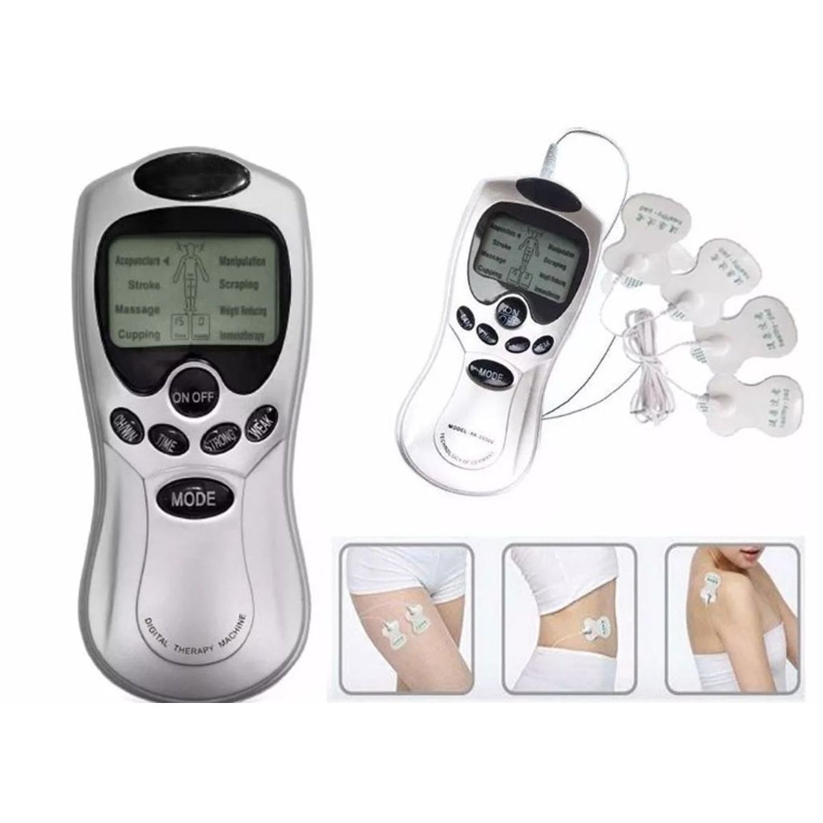 RISUTIMPORT - Gimnasia Pasiva Masajeador Muscular Tens 4 Electrodos