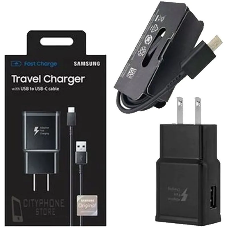 SAMSUNG - Cargador Samsung Tipo C Fast Charger Galaxy A30 Original - Negro