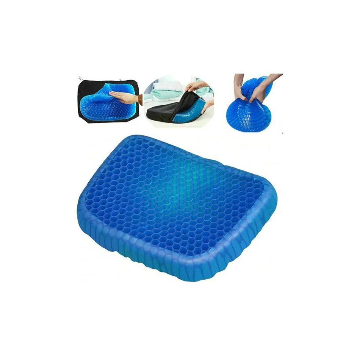 OEM - Asiento cojin gel ortopedico transpirable para auto oficina casa