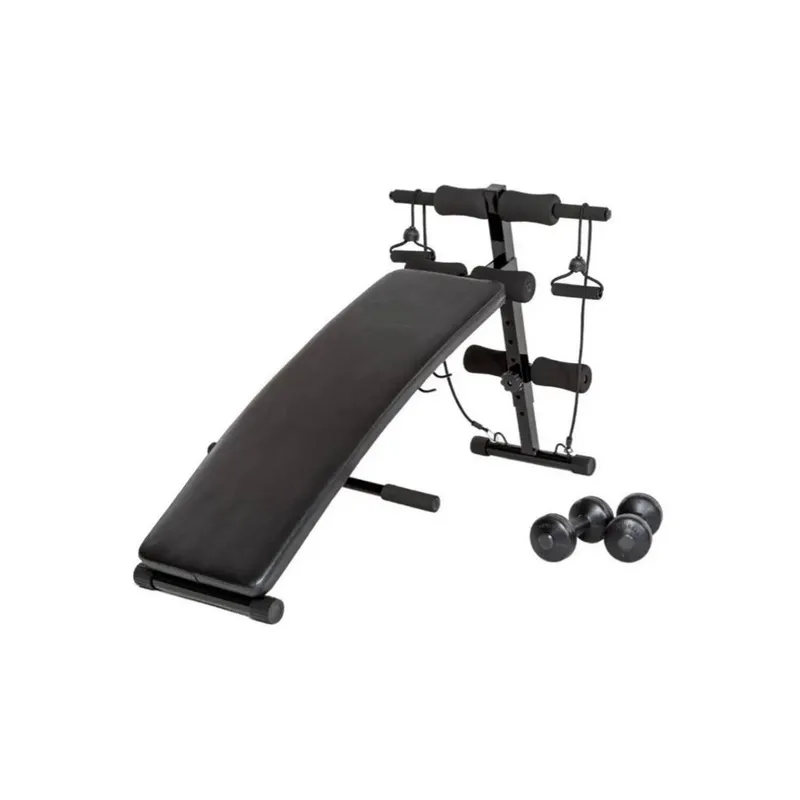 RISUTIMPORT - Banca para abdominales pro curva + 2 liga+2pesa