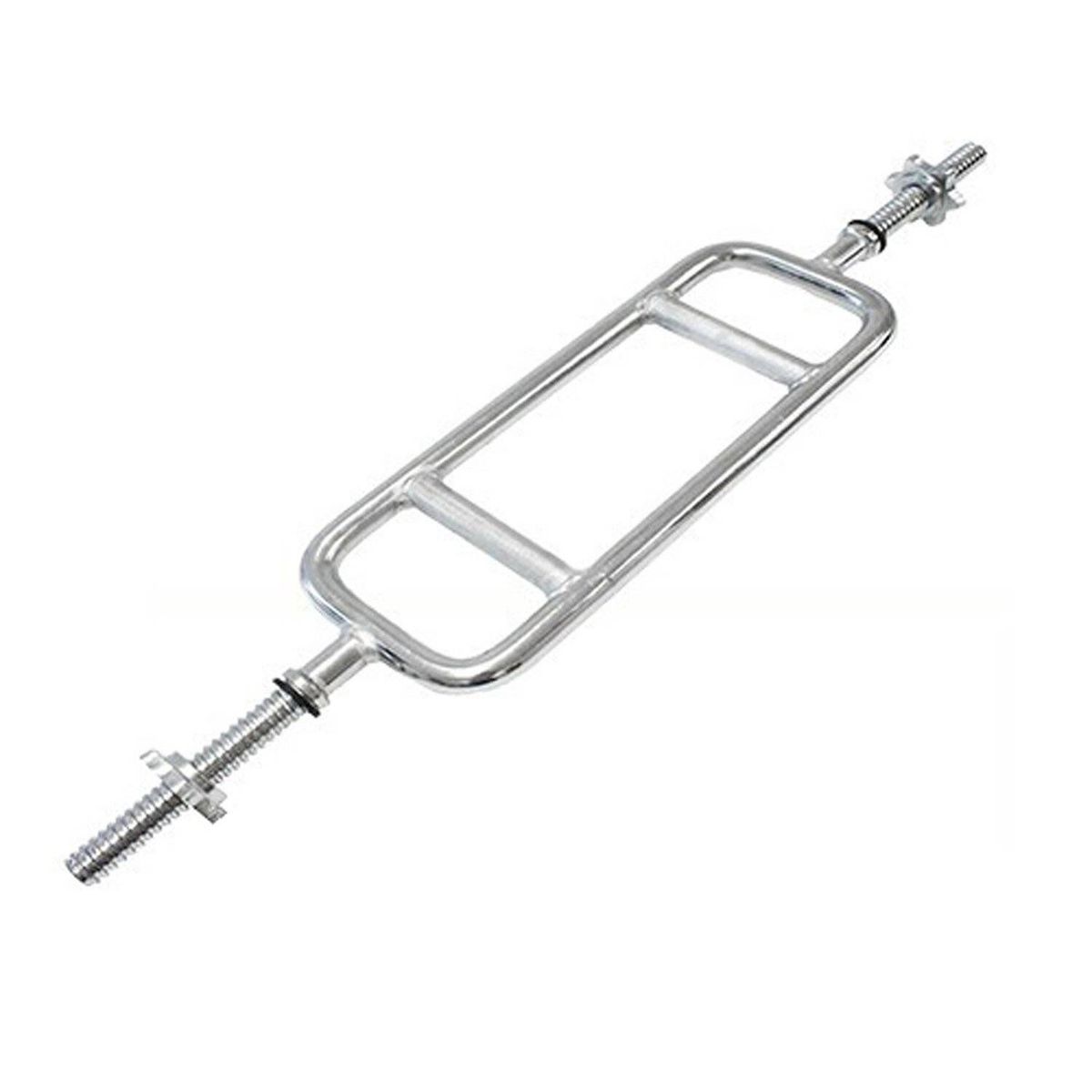 RISUTIMPORT - Barra romana cromada para pesas + 2 seguros