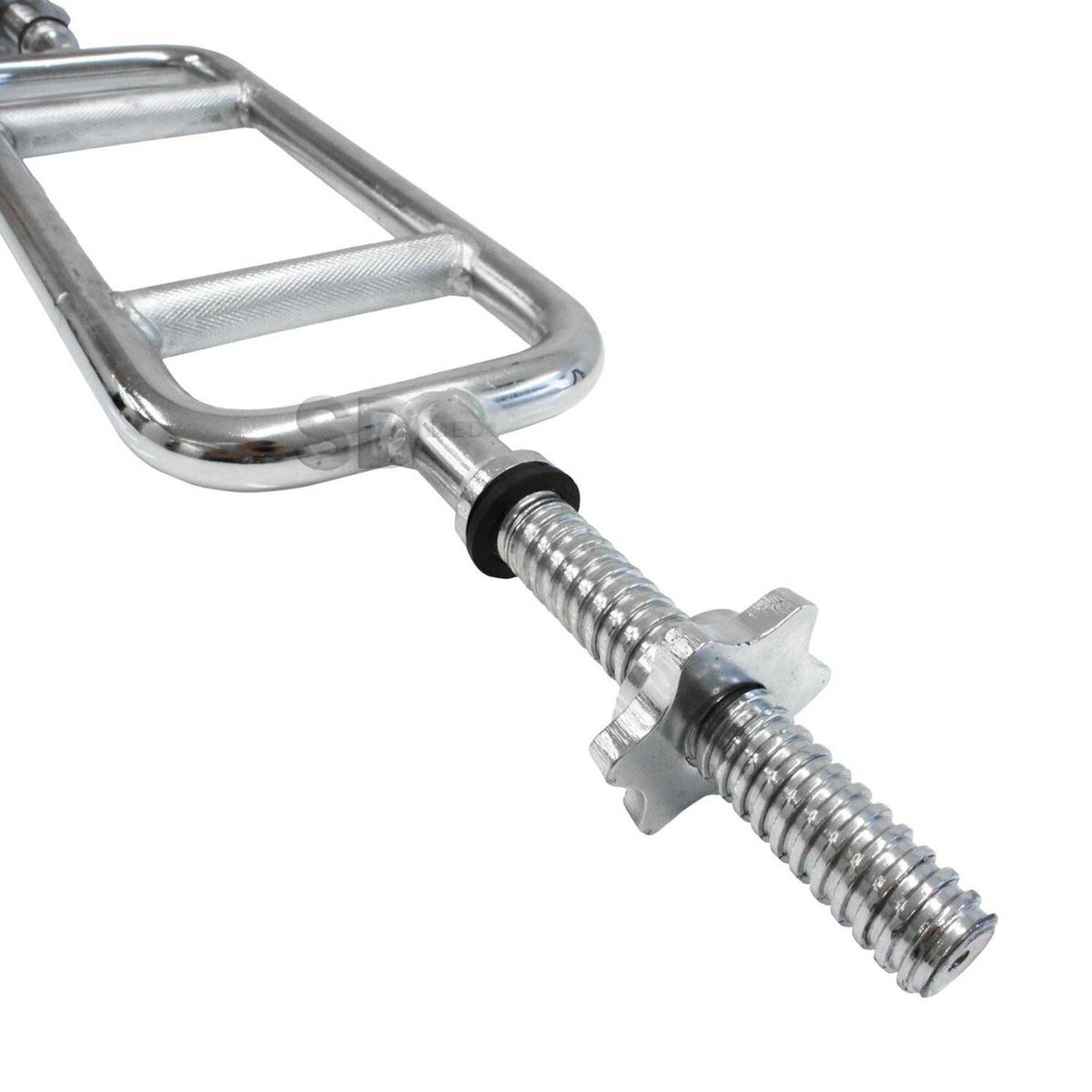 RISUTIMPORT - Barra romana cromada para pesas + 2 seguros