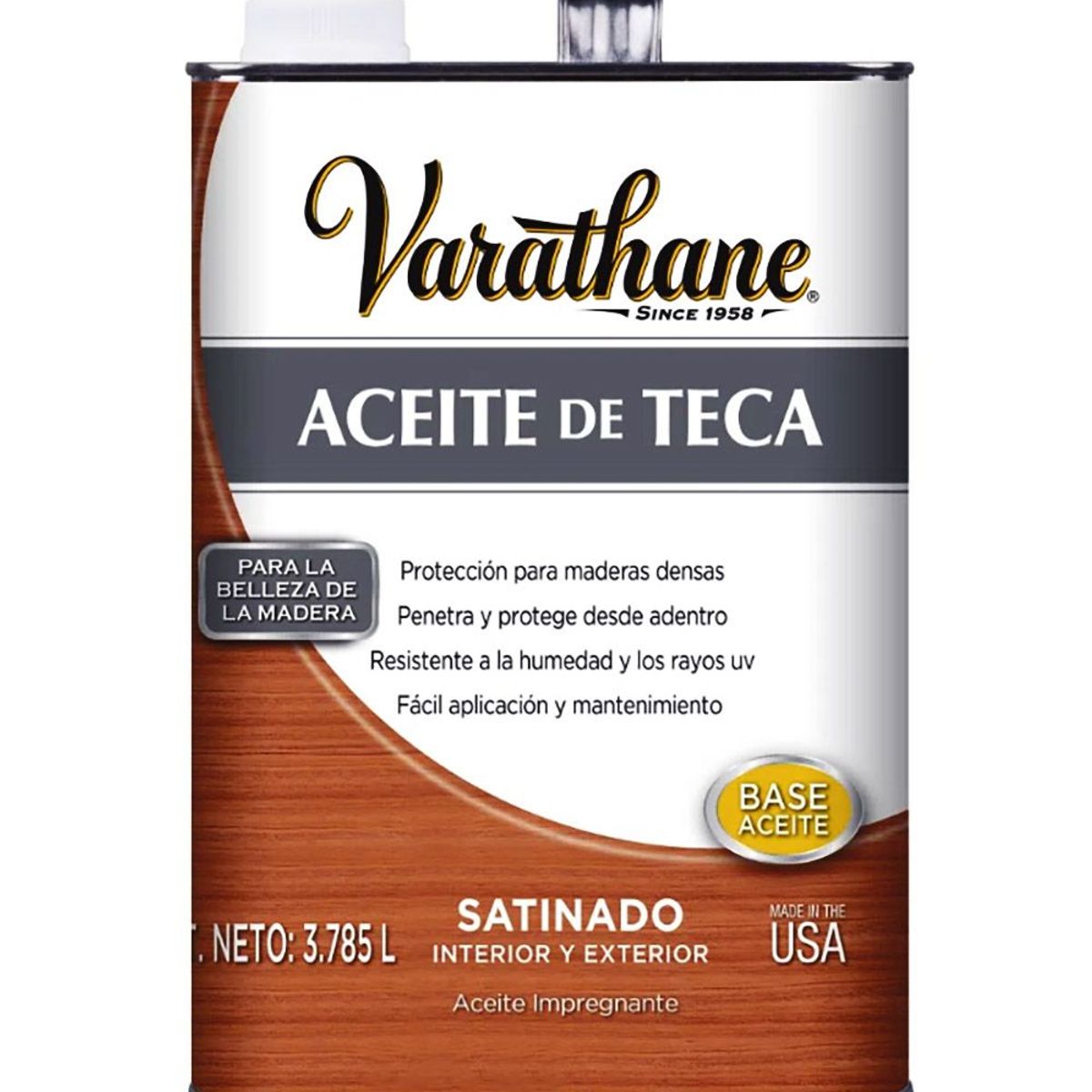 RUST OLEUM - VARATHANE ACEITE DE TECA SATINADO 1 GALÓN