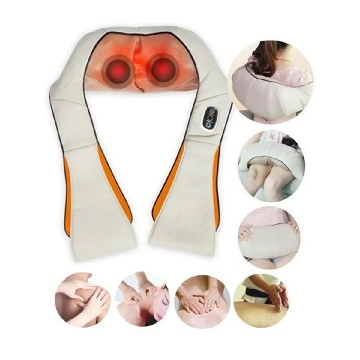 RISUTIMPORT - Masajeador Eléctrico Cervical Cuello Espalda Brazos Infrarrojo