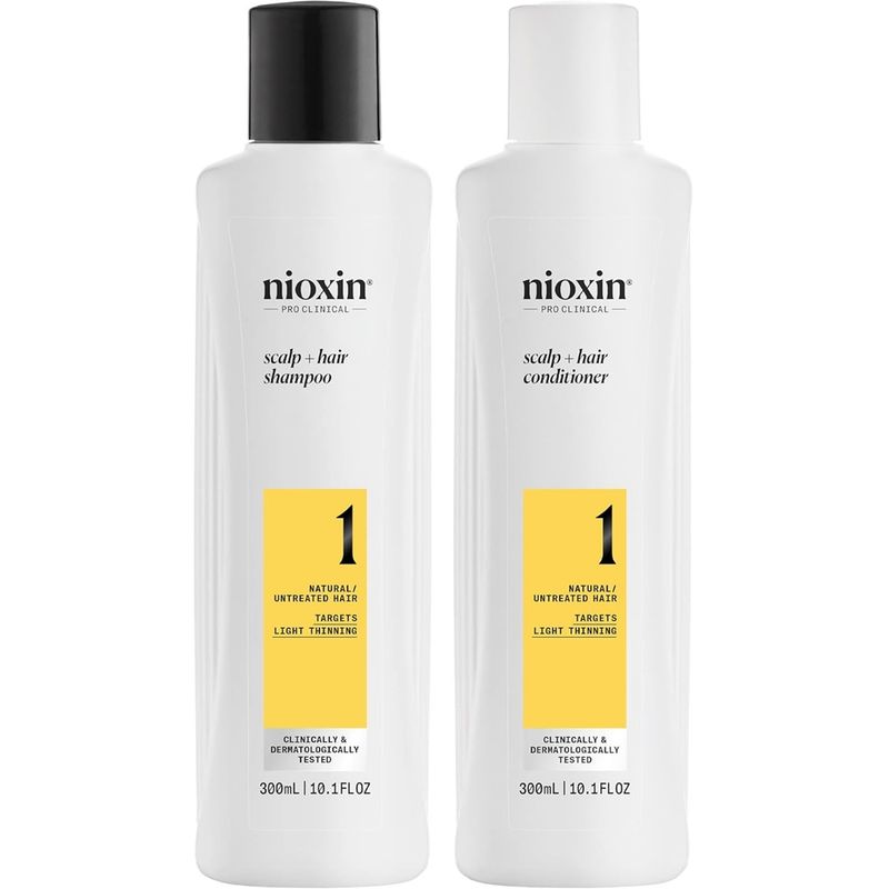 NIOXIN - Nioxin-1 Shampoo Densificador + Acondicionador para Cabello Natural