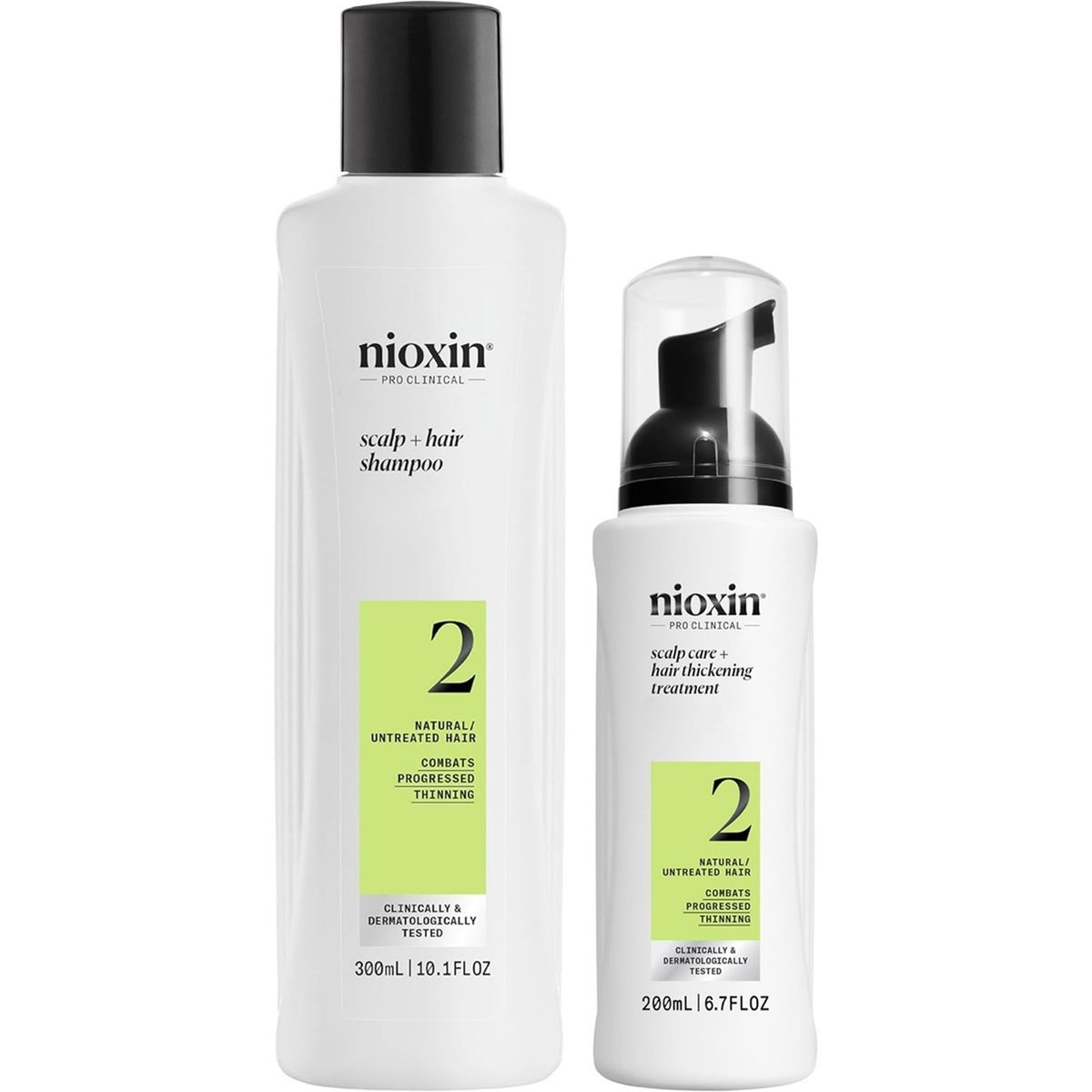 NIOXIN - Nioxin-2 Shampoo Densificador + Espuma Capilar para Cabello Natural