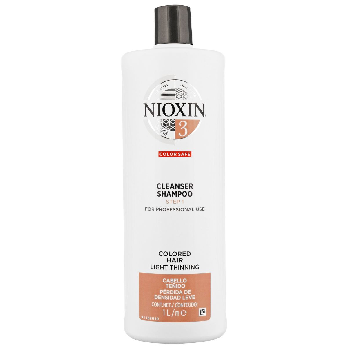 NIOXIN - Nioxin-3 Shampoo Densificador para Cabello Teñido 1000ml