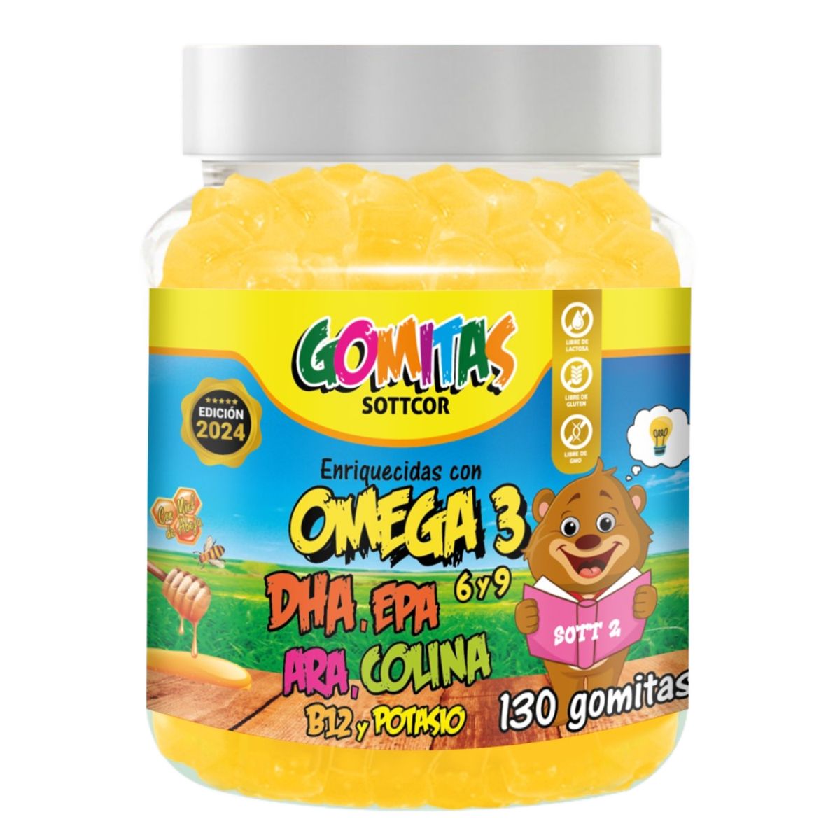 GENERICO - Omega Para Niños Gomitas Sottcor 100Gr Naranja