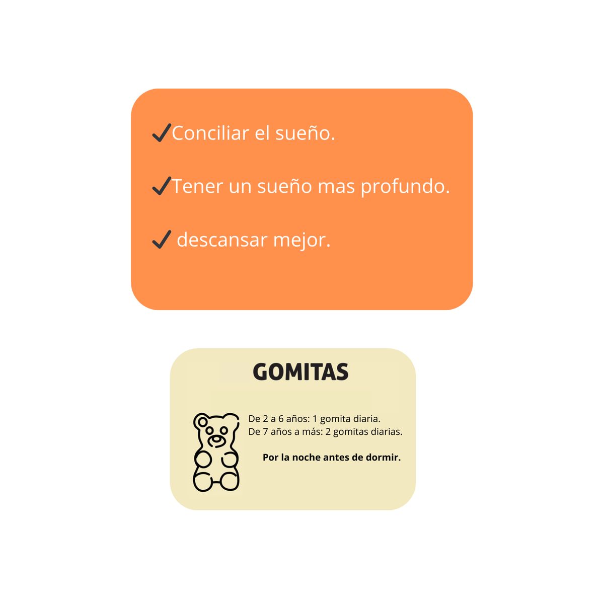 GENERICO - Buenas Noches para Niños Gomitas Sottcor 100gr Chicle