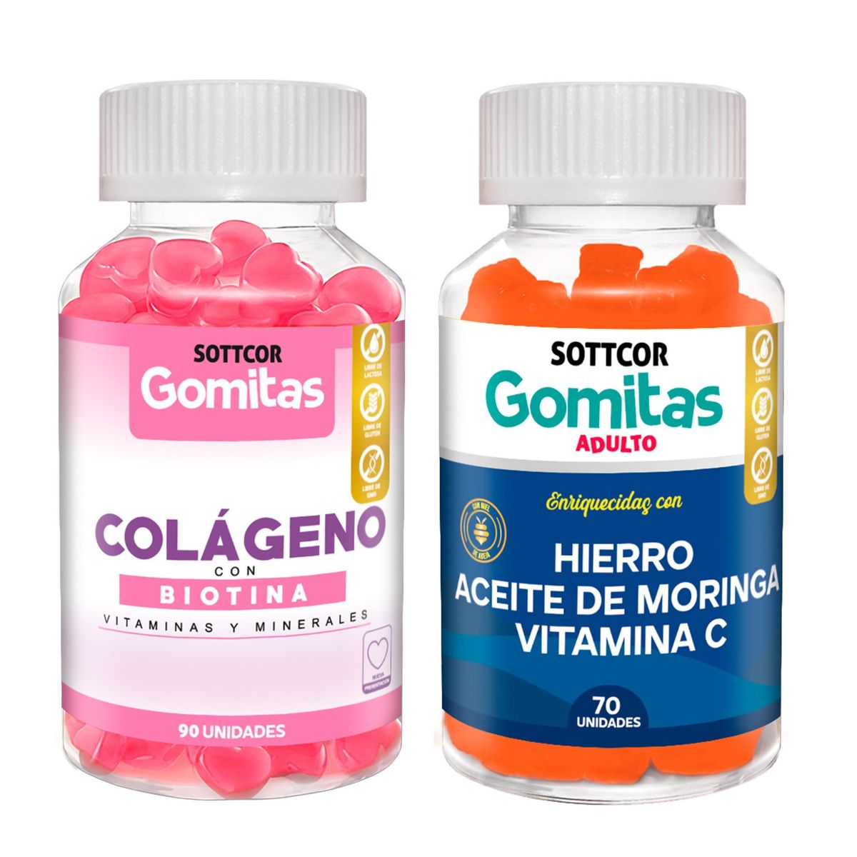 SOTTCOR - Pack Colágeno + Hierro 100 g para Adultos Gomitas Sottcor