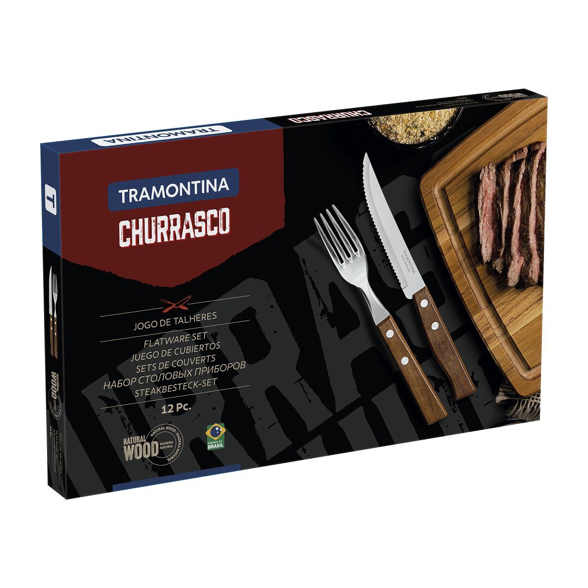 TRAMONTINA - Set de Cubiertos para Parrilla 12 Piezas Tramontina