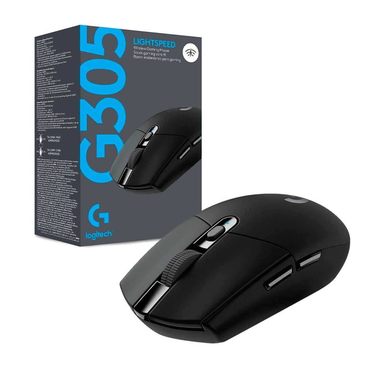 LOGITECH - MOUSE LOGITECH G305 LIGTHSPEED INALÁMBRICO NEGRO 910-005281