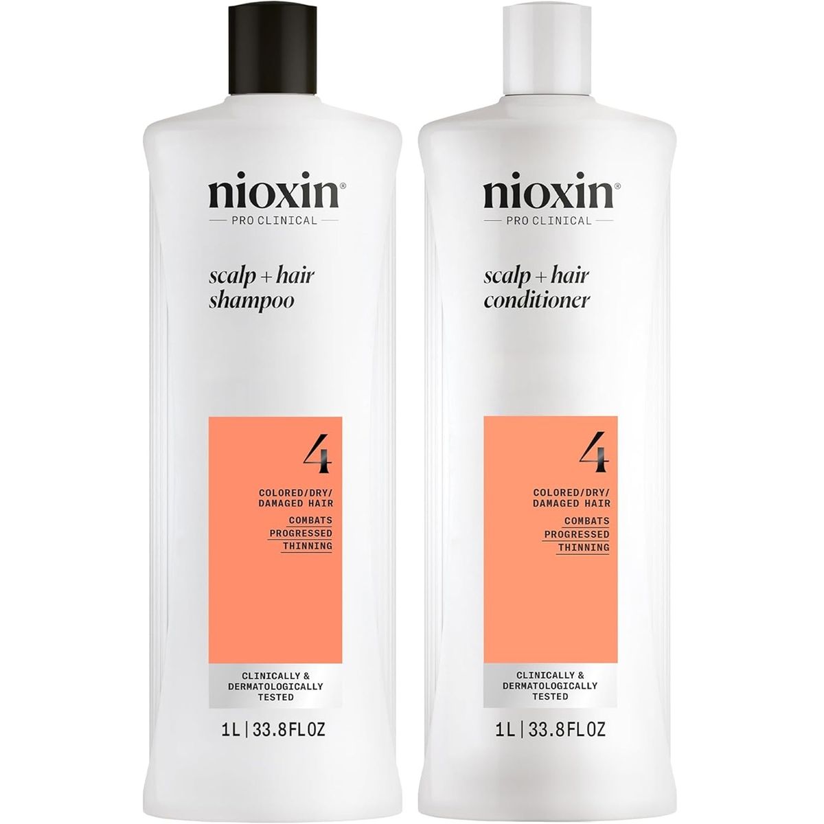 NIOXIN - Nioxin-4 Shampoo Densificador 1000ml + Acondicionador Cabello Teñido