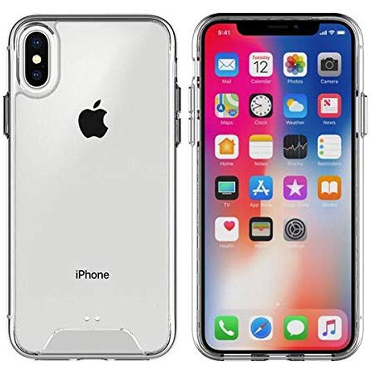 CASE - Funda Case Space Y Vidrio Templado iPhone Xs Max Transparente