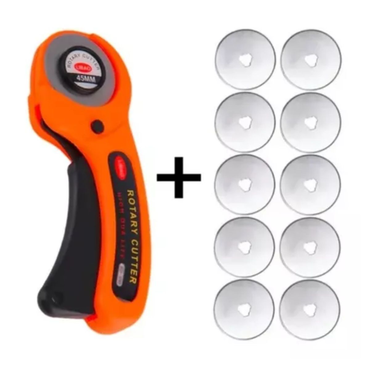 GENERICO - Cortadora De Tela Circular Pro 45 Mm + 10 Cuchilla Repuesto