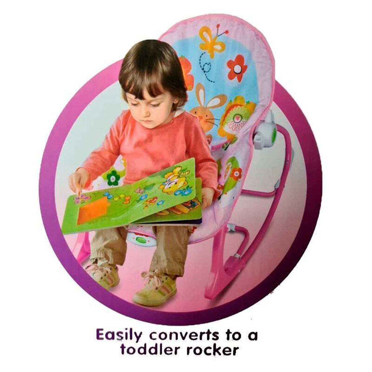 GENERICO - Silla Mecedora Musical ROSADO